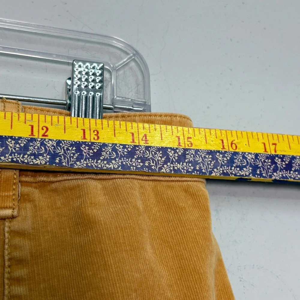 American Eagle Corduroy Mini Skirt Mustard Yellow Super Stretch Size 8 Regular